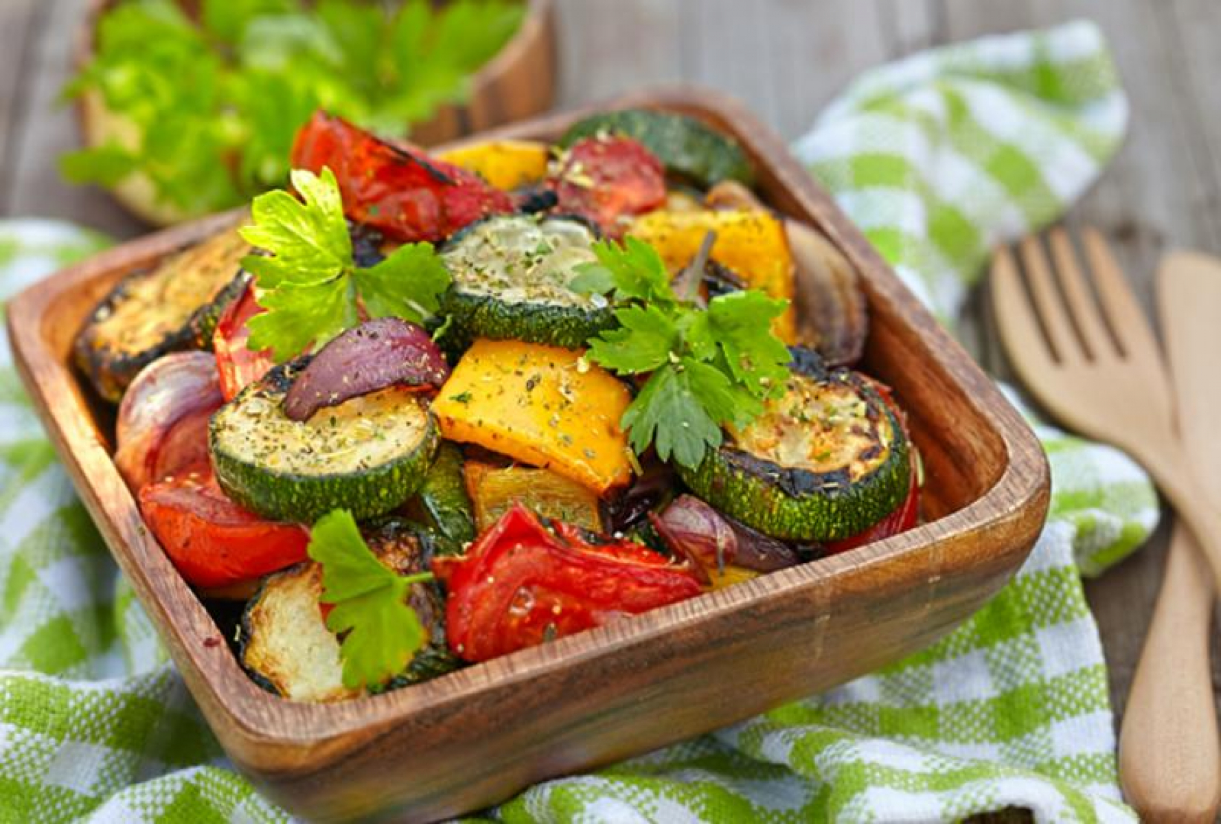Roasted vegetable parcels
